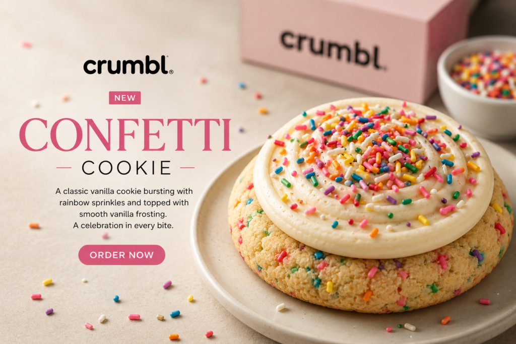 confetti crumbl cookie