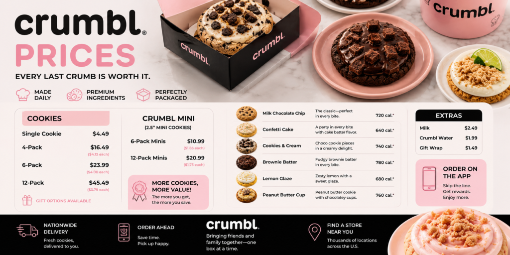crumbl cookies prices