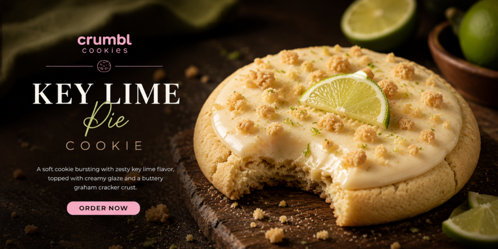 key lime pie crumbl cookie