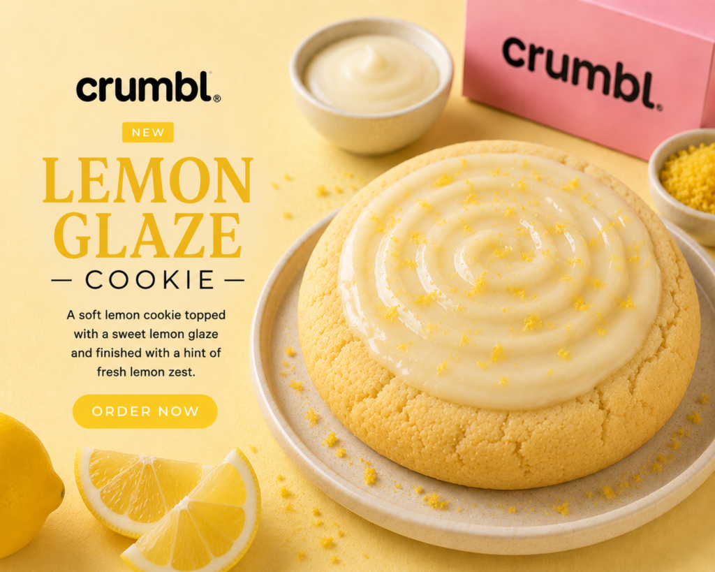 lemon glaze crumbl cookie