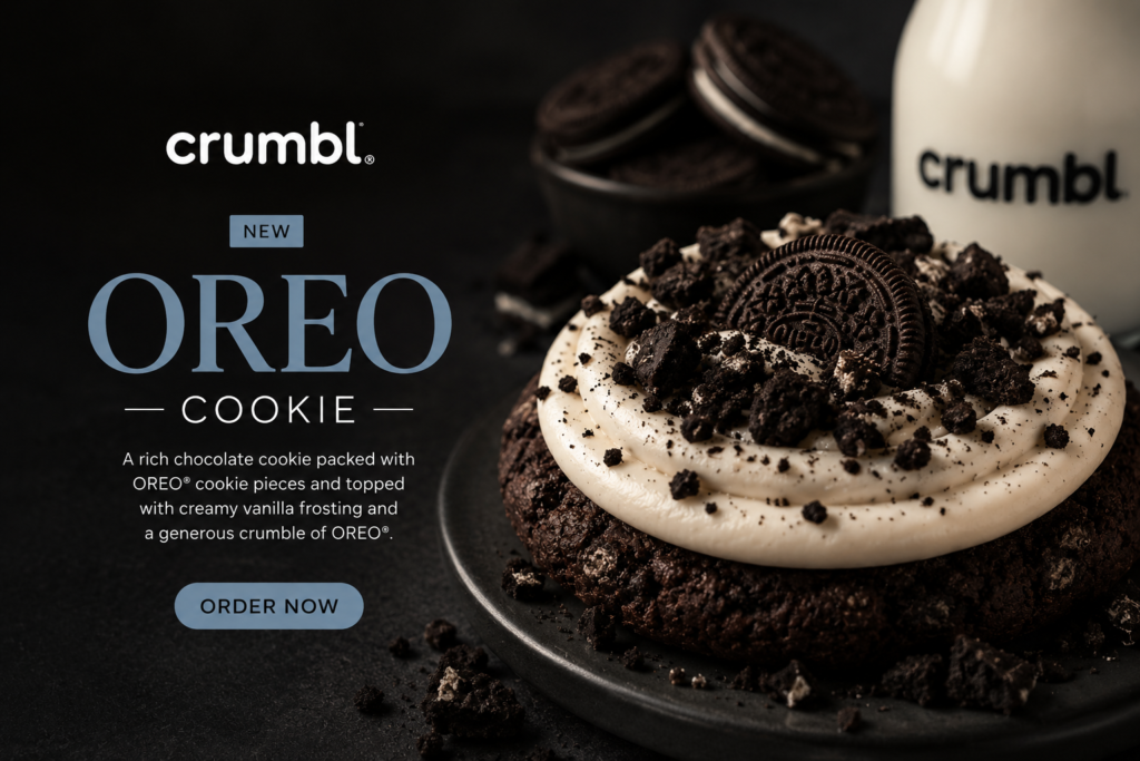 oreo crumbl cookie