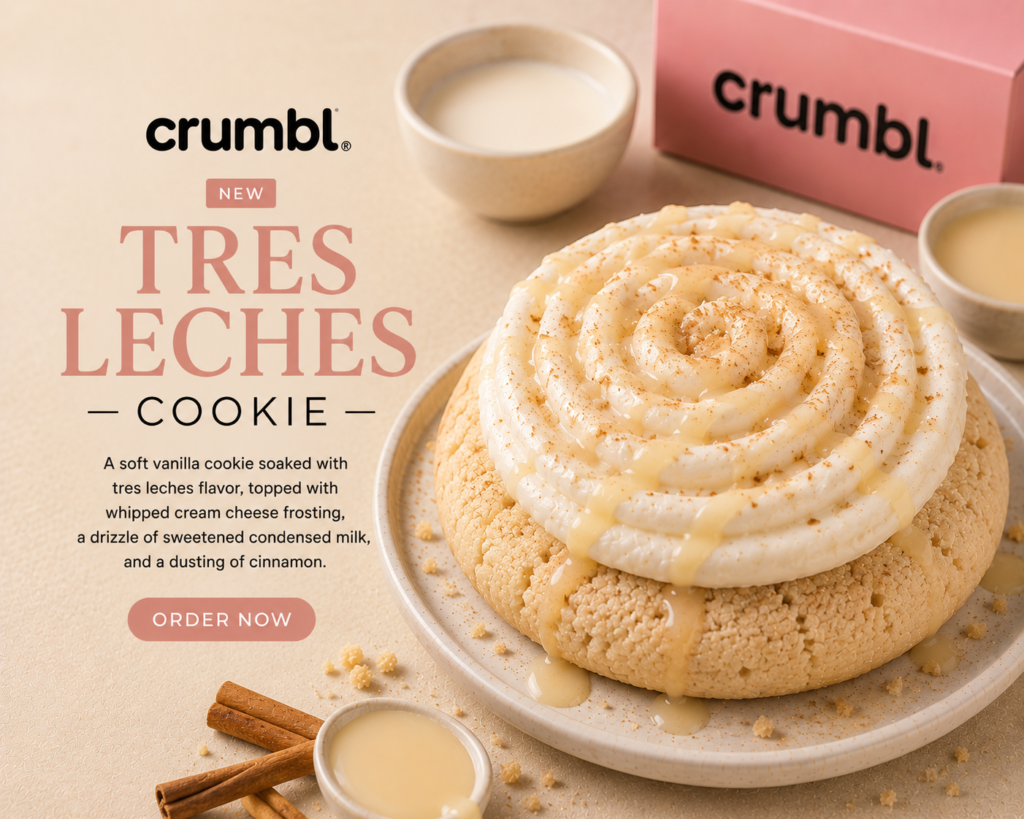 tres leches crumbl cookie