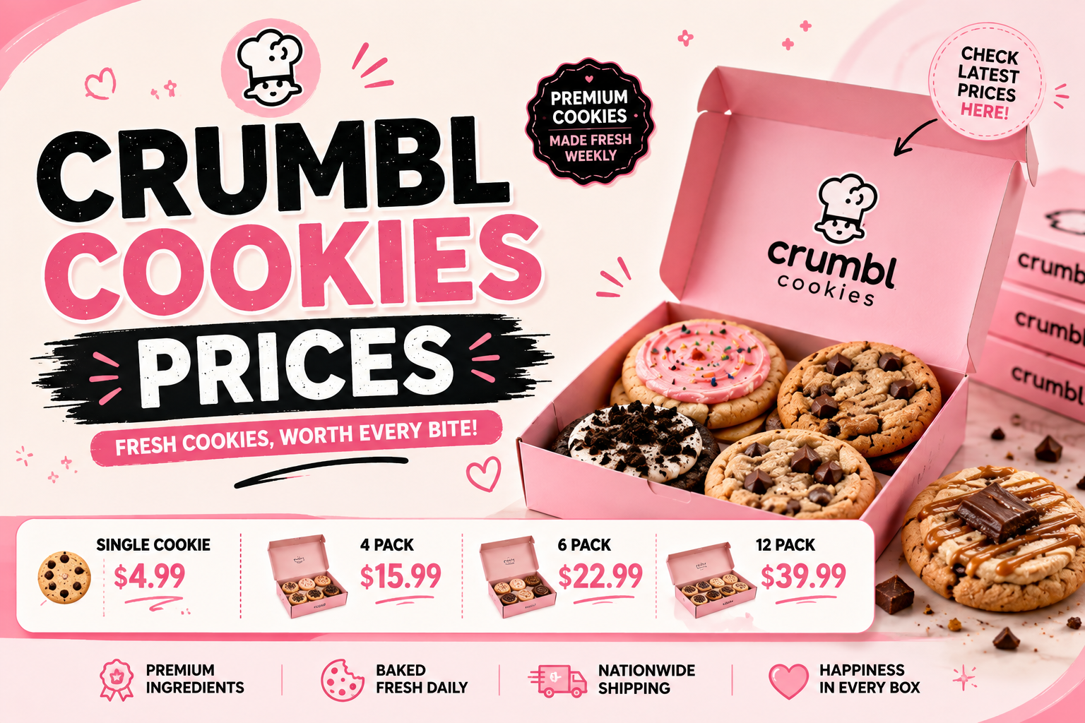 Crumbl Cookies Prices